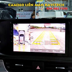 Camera360 liền màn Android Kavitech trên xe Kia Seltos