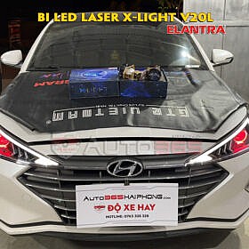 Độ đèn Elantra với bi led laser X-Light V20L