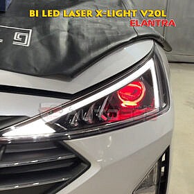Độ đèn Elantra với bi led laser X-Light V20L