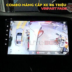 Gói độ xe Fadil 46TRIỆU - màn liền camera 360 elliview s4