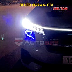 Thay đèn bi led xe Seltos với cặp Osram CBI