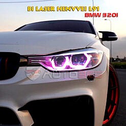 Bi led laser Henvvei L91 - Bí mật độ đèn trên BMW 320i