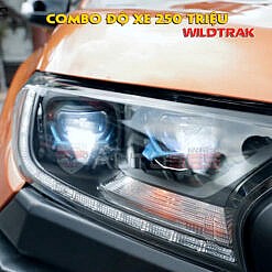 Nắp thùng xe bán tải và combo độ xe trên Wildtrak - bi led laser Henvvei L91