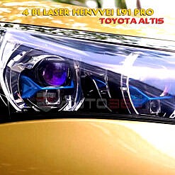 Độ đèn oto Altis khủng nhất với 4 bi Henvvei L91 Pro