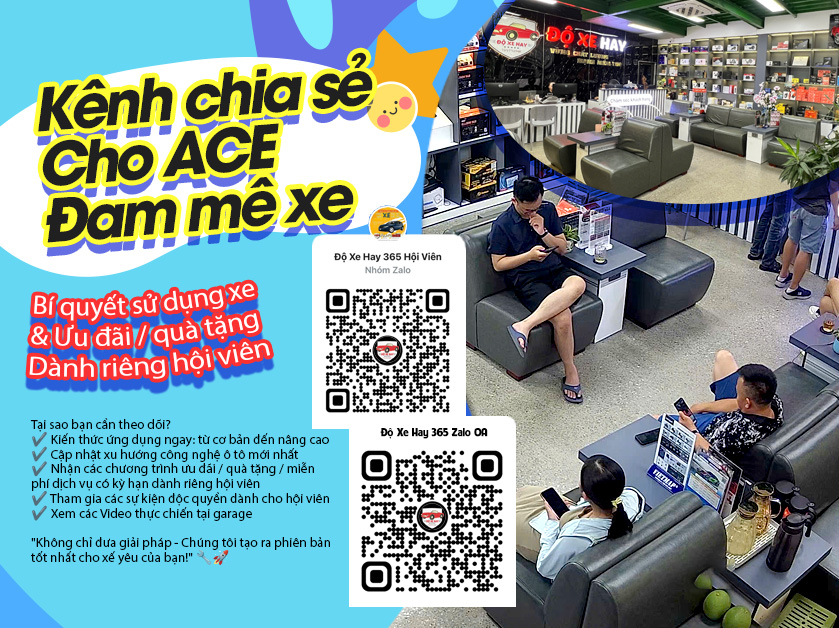 nhóm zalo oa kênh chia sẻ bí quyết độ xe, tip trick sử dụng xe