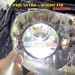 Bi gầm X Light F10 và Bi led XLight V30L Ultra trên Toyota Vios