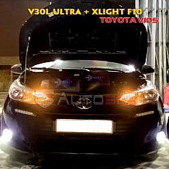 Bi gầm X Light F10 và Bi led XLight V30L Ultra trên Toyota Vios