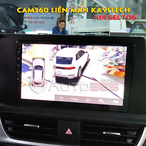 Camera360 liền màn Android Kavitech trên xe Kia Seltos