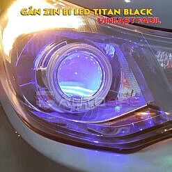 Độ lắp bi led zin trên Vinfast Fadil với Titan Black