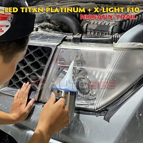 Độ đèn Bi led Titan Platinum và Bi gầm X-Light F10 trên Nissan X-Trail