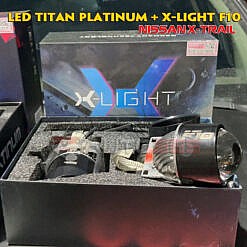 Độ đèn Bi led Titan Platinum và Bi gầm X-Light F10 trên Nissan X-Trail