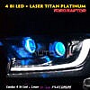 Độ đèn Ford Raptor với Titan-Platinum 4 bi led + laser