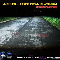 Độ đèn Ford Raptor với Titan-Platinum 4 bi led + laser