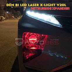 Độ đèn Xpander với bi led laser X-Light V20L