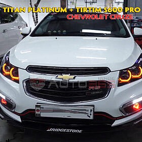Bi led Platinum Titan Laser - Tirtim S600 Pro Laservà mí led BMW trên Chevrolet Cruze