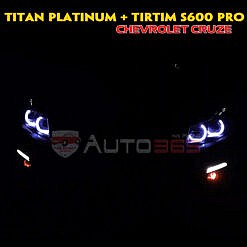 Bi led Platinum Titan Laser - Tirtim S600 Pro Laservà mí led BMW trên Chevrolet Cruze