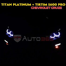 Bi led Platinum Titan Laser - Tirtim S600 Pro Laservà mí led BMW trên Chevrolet Cruze
