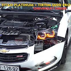 Bi led Platinum Titan Laser - Tirtim S600 Pro Laservà mí led BMW trên Chevrolet Cruze