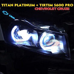 Bi led Platinum Titan Laser - Tirtim S600 Pro Laservà mí led BMW trên Chevrolet Cruze