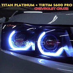 Bi led Platinum Titan Laser - Tirtim S600 Pro Laservà mí led BMW trên Chevrolet Cruze