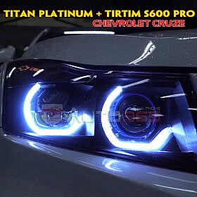 Bi led Platinum Titan Laser - Tirtim S600 Pro Laservà mí led BMW trên Chevrolet Cruze