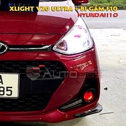 Bi led XLight V20 Ultra và bi gầm F10 trên Hyundai i10