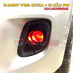 Độ đèn Morning với bi laser siêu sáng X-Light V20L Ultra và bi gầm X-Light F10