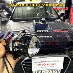 Độ đèn bi led Audi A6 với cặp bi laser X-Light V30L Ultra