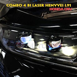 Henvvei L91 - Độ 4 bi laser trên Honda CRV siêu sáng