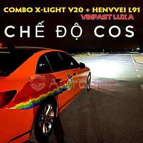 Nâng cấp đèn Vinfast Lux A với combo Henvvei L91 và X-Light V20