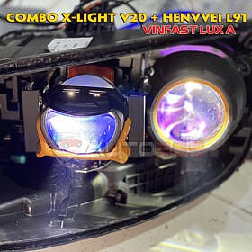 Nâng cấp đèn Vinfast Lux A với combo Henvvei L91 và X-Light V20