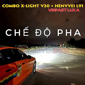 Nâng cấp đèn Vinfast Lux A với combo Henvvei L91 và X-Light V20