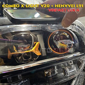 Nâng cấp đèn Vinfast Lux A với combo Henvvei L91 và X-Light V20