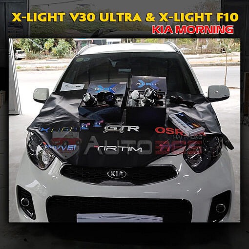 Bi gầm led Xlight F10 với Xlight V30 Ultra trên Morning