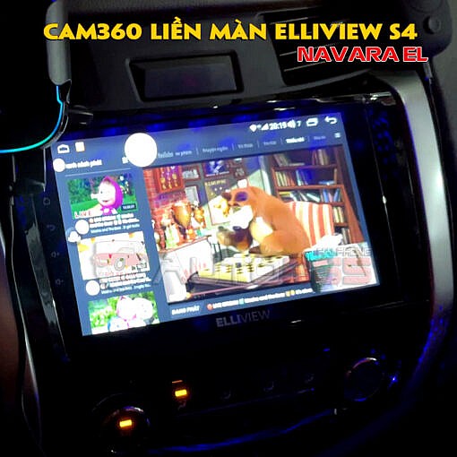 Camera 360 Elliview S4 liền màn Android trên Navara EL 2020