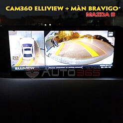 Camera 360 Elliview và màn DVD Bravigo trên Mazda 3 2020