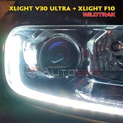 Đèn gầm ô tô siêu sáng X-Light F10 và V30 Ultra trên Ford Wildtrak