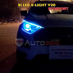 Đèn led Xlight V20 cos siêu rộng trên Ford Ecosport