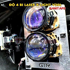 Độ X-light V20L Trên Huyndai Santafe 4 bi led Laser siêu sáng