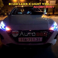 Độ bi laser X-Light V20L trên Hyundai Accent 2021
