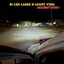 Độ bi laser X-Light V20L trên Hyundai Accent 2021