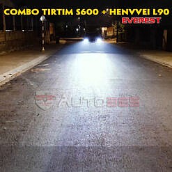 Độ bi led laser Tirtim S600 và bi led Henvvei L90 cho Ford Everest