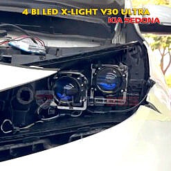 Độ đèn xe ô tô Sedona với 4 bi led X-Light V30 Ultra