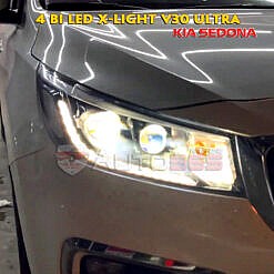 Độ đèn xe ô tô Sedona với 4 bi led X-Light V30 Ultra