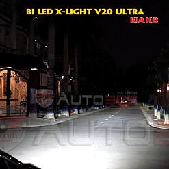 Nâng cấp đèn ánh sáng với 4 bi led Xlight V20 Ultra trên Kia K3