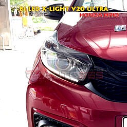 Thay đèn xe ô tô Honda Brio với bi led X-light V20 Ultra