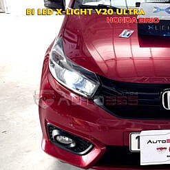 Thay đèn xe ô tô Honda Brio với bi led X-light V20 Ultra