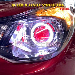 Vinfast Fadil độ đèn với cặp bi led X-Light V20 Ultra