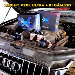 Bi laser X-Light V20L Ultra và bi gầm F10 trên Audi Q7