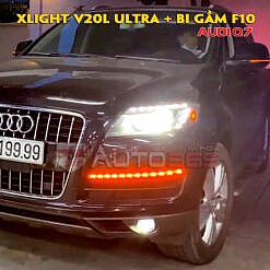Bi laser X-Light V20L Ultra và bi gầm F10 trên Audi Q7